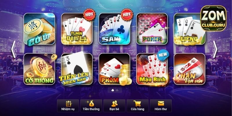 Tổng quan về game bài Zomclub